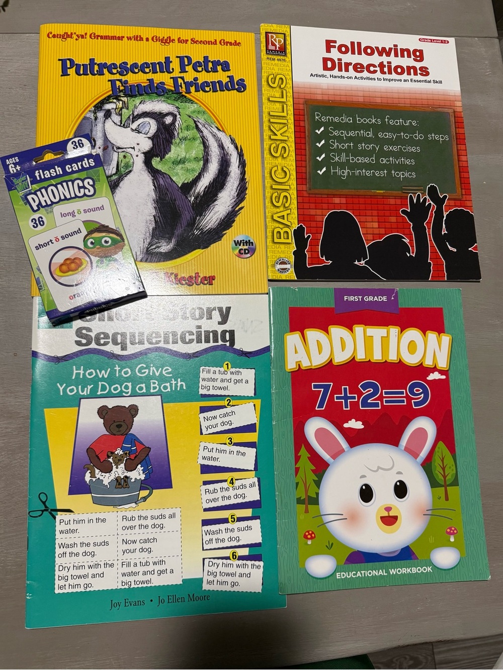 Grade level 1-2 | First Grade Second Grade Math & Language Arts Workbooks